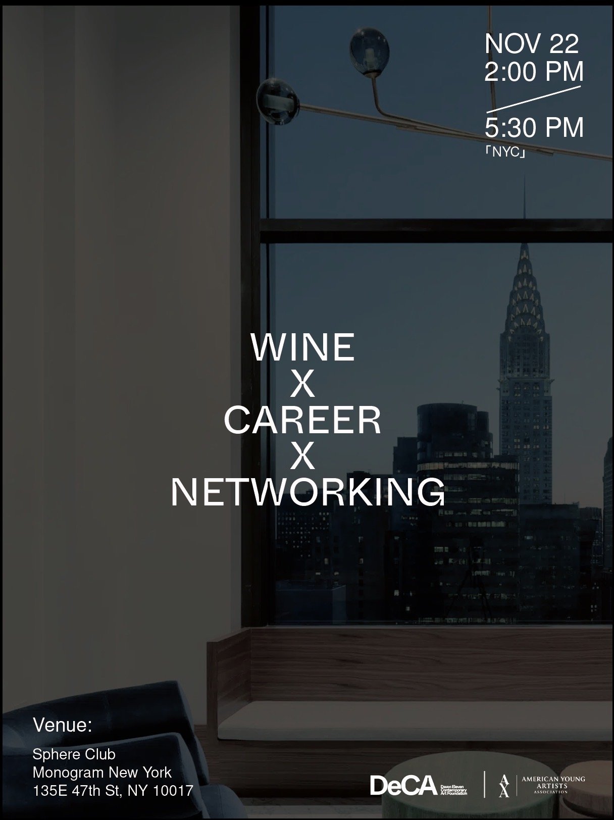 Wine × Career × Networking | Monogram New York — event poster 1