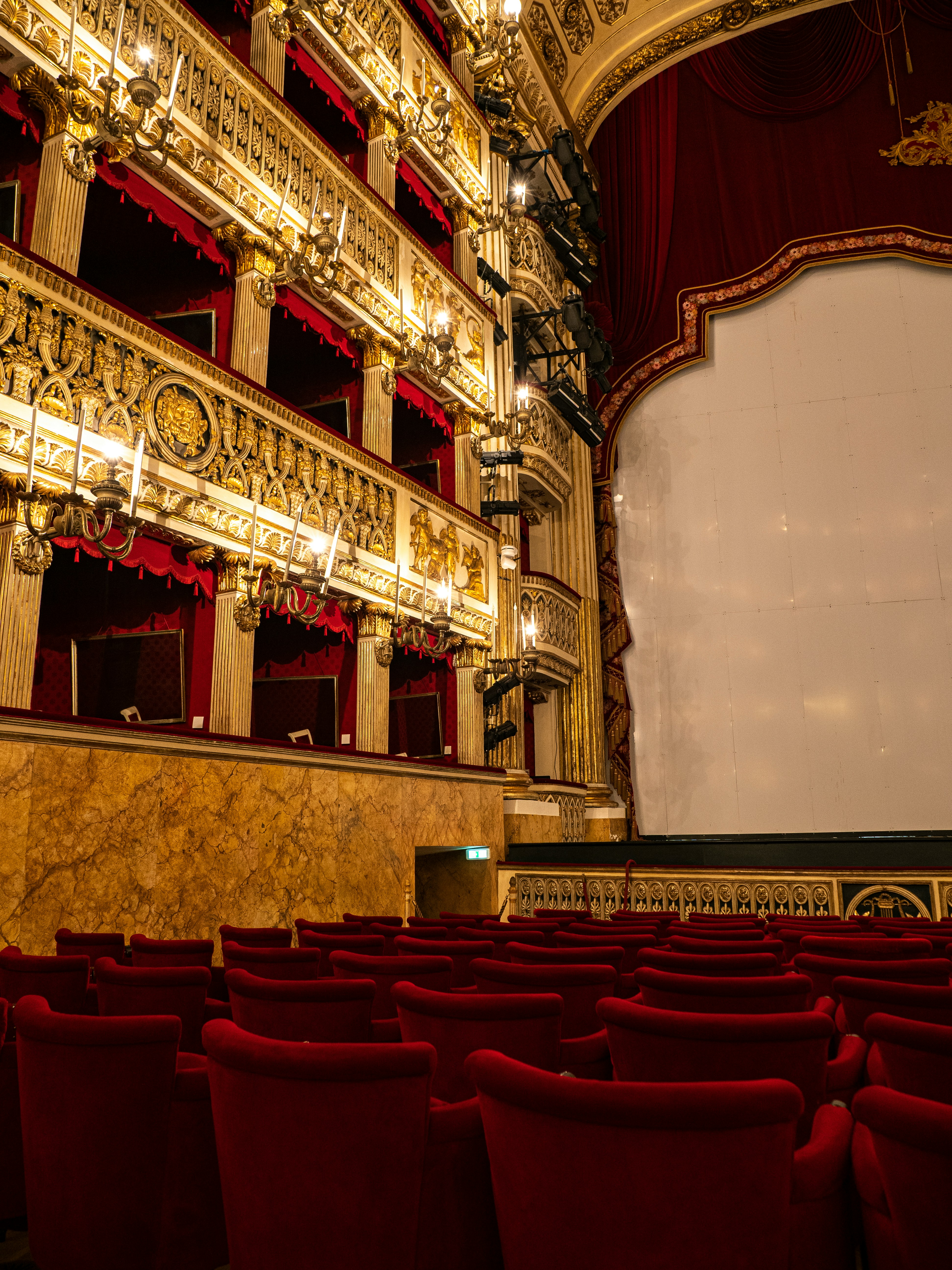The interior of a theater.